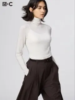 極暖ヒートテックカシミヤブレンドタートルネックT サイズ M