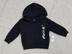 GAP ベビー フード付き パーカー ブラック80cm