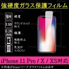 iPhone 11Pro / X / XS 強硬度ガラス保護フィルム