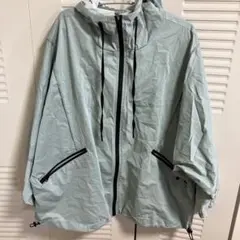 ミントグリーン マウンテンパーカー フード付き