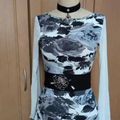 ぷぅ〜さま専用‼️社交ダンスドレス　モノトーンSサイズ