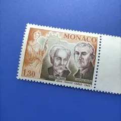 4428 外国切手 モナコ 1966年 音楽家フォーレとラヴェル 凹版