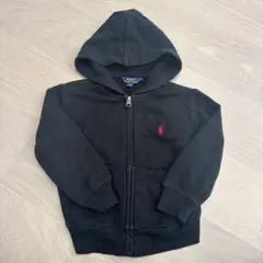 ポロラルフローレン　ジップパーカー　ブラック　3/3T