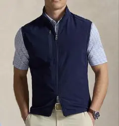 【新品】RLX ラルフローレン ゴルフ フルジップベスト L ネイビー