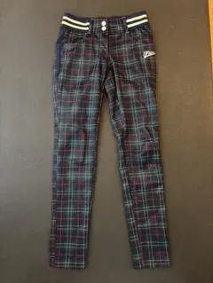 FILA ゴルフパンツ　防寒S グリーンチェック