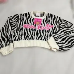 HELLO KITTY ゼブラ柄 ニットトップス 130　未使用
