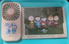 か*み様 SNOOPY ハンディファンと 2026年カレンダー 日本生命 販売促のサムネイル