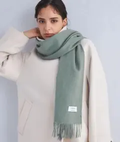 green label relaxing　カシミヤ マフラー　LIME