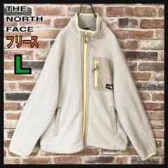《人気》ザノースフェイス　ボアジャケット　フリースジャケット　ベージュ　L