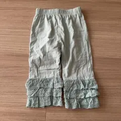 しまむら　softcheese レースパンツ　フリル　ミント