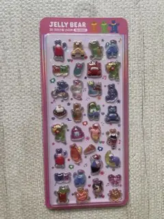 【韓国限定】 JELLY BEAR 3Dクリスタルステッカー