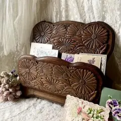 19世紀イギリスアンティーク壁掛け木製レターラック　家具シェルフステーショナリー