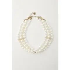 【moussy】F／PEARL WIDE チョーカー WHT パール　ネックレス