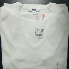 UNIQLO ウォッシャブルコットンセーター S オフホワイト