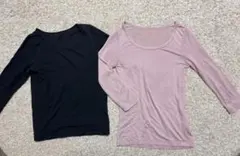 ユニクロ　ヒートテック　綿素材 キッズ長袖110 120 2枚セット