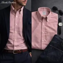 美品 ブルックスブラザーズ REGULARFIT BD ブロード 15-32
