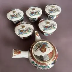 九谷焼 急須と湯呑みセット(木箱付き)