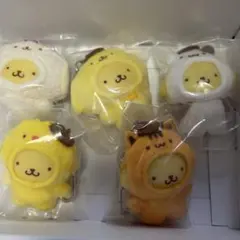 83 サンリオ ポムポムプリン 着ぐるみ マスコット キーホルダー 8種