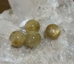 ルチルクォーツ　ラビットヘア　エンジェルヘア　ビーズ球②