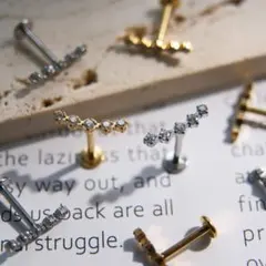 A、サージカルステンレス軟骨ピアスリップピアス　1個210円