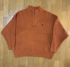 ハーフジップ ニット