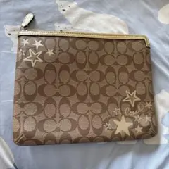 コーチ 星柄ブラウンiPad ケース