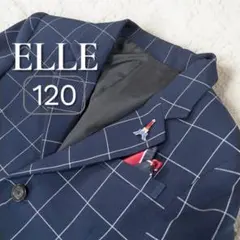 ELLE 男の子 ジャケット120 ネイビー チェックフォーマル 結婚式 美品