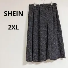 即購入OK✨SHEIN【2XL】ドット柄 フレアスカート ロングスカート