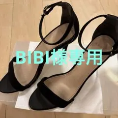 ランダ　ブラック スエード ハイヒールサンダル