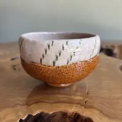 茶碗 刷毛目 菊文様 抹茶碗 真清水蔵六作 桐箱入り - メルカリ