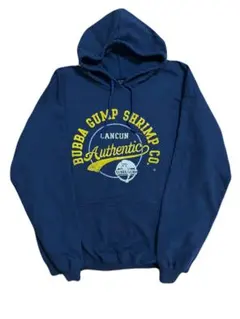 古着 BUBBA GUMP SHRIMP 企業 スウェット パーカー XXL 紺