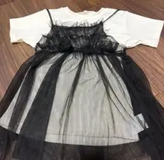 Tシャツ　チュールキャミソール付き　150