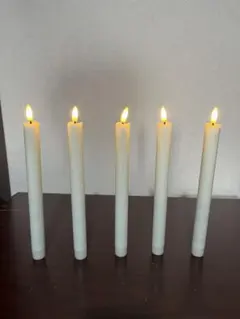 電池式ホワイトLEDキャンドル5本セット