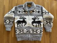 カウチンセーター　カナダ製　トナカイ柄