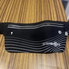 AFTERSHOKZ ウエストバッグ 黒 ストライプ