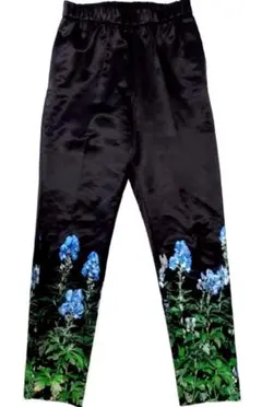 DRIES VAN NOTEN/POUMAS 花柄プリント サテンパンツ