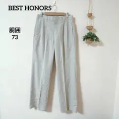 BEST HONORS スラックス パンツ ベージュ ビジネス オフィス 73