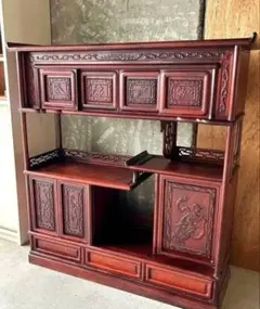 茶箪笥 茶だんす 古家具 ヴィンテージ アンティーク 無垢の木 欅 茶箪笥 中古 木製 タンス チェスト アンティーク 和風 飾り棚