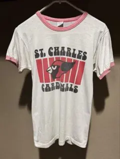 良品 80s Champion カージナルス リンガー 半袖 Tシャツ Mサイズ
