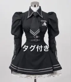 新品 正規品 絶メイドワンピース【Black&Stripe】 地雷系 Mサイズ
