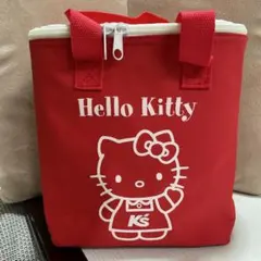 【新品未使用】Hello Kitty 保冷バッグ お弁当袋 赤ファスナー蓋付き