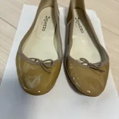 未使用級 repetto シルバー フラット バレエシューズ ブリジット 37