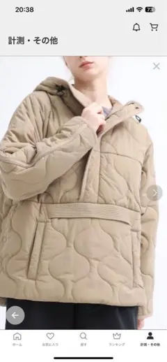 RNA-N J1918 プルオーバーパディングジャケット キルティング