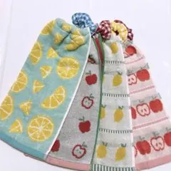 タオルエプロン おりこうエプロン レモン りんご 4枚 エプロン