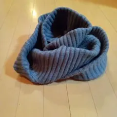 BROWNY リブ編み スヌード グレー