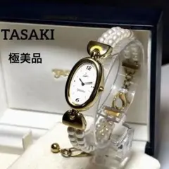 新品電池】TASAKI タサキ パール ブレスウォッチ 2連 箱付き 腕時計