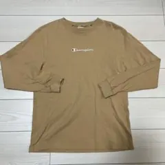 Champion ベージュ 長袖Tシャツ M チャンピオン