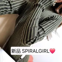 新品タグ付き❤定価¥9,350❤スパイラルガール　リブニットワンピース　カーキ