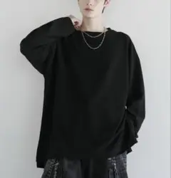 LILL ドライアムンゼンレイヤードロングTシャツ XS 黒 ユニセックス