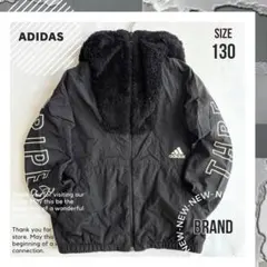 美品【adidas】 アディダス ウインドブレーカー ジャケット 防寒着 子供